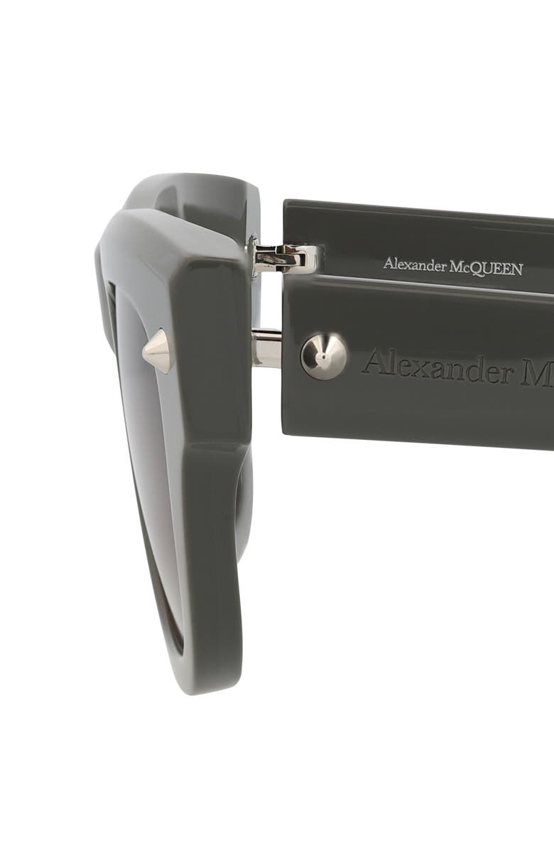 McQueen 51mm Square Sunglasses, Alternate, color, Grey Grey Brown