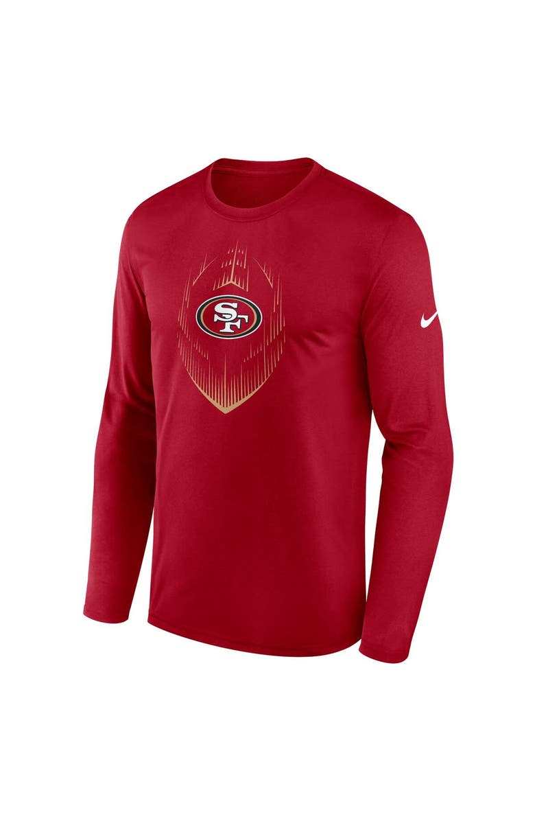 Nike Men's Nike Scarlet San Francisco 49ers Icon Legend Performance Long Sleeve T-Shirt, Alternate, color, Scarlet