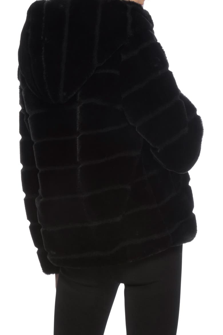 Goldie 4 Faux Fur Hooded Jacket, Alternate, color, NOIR