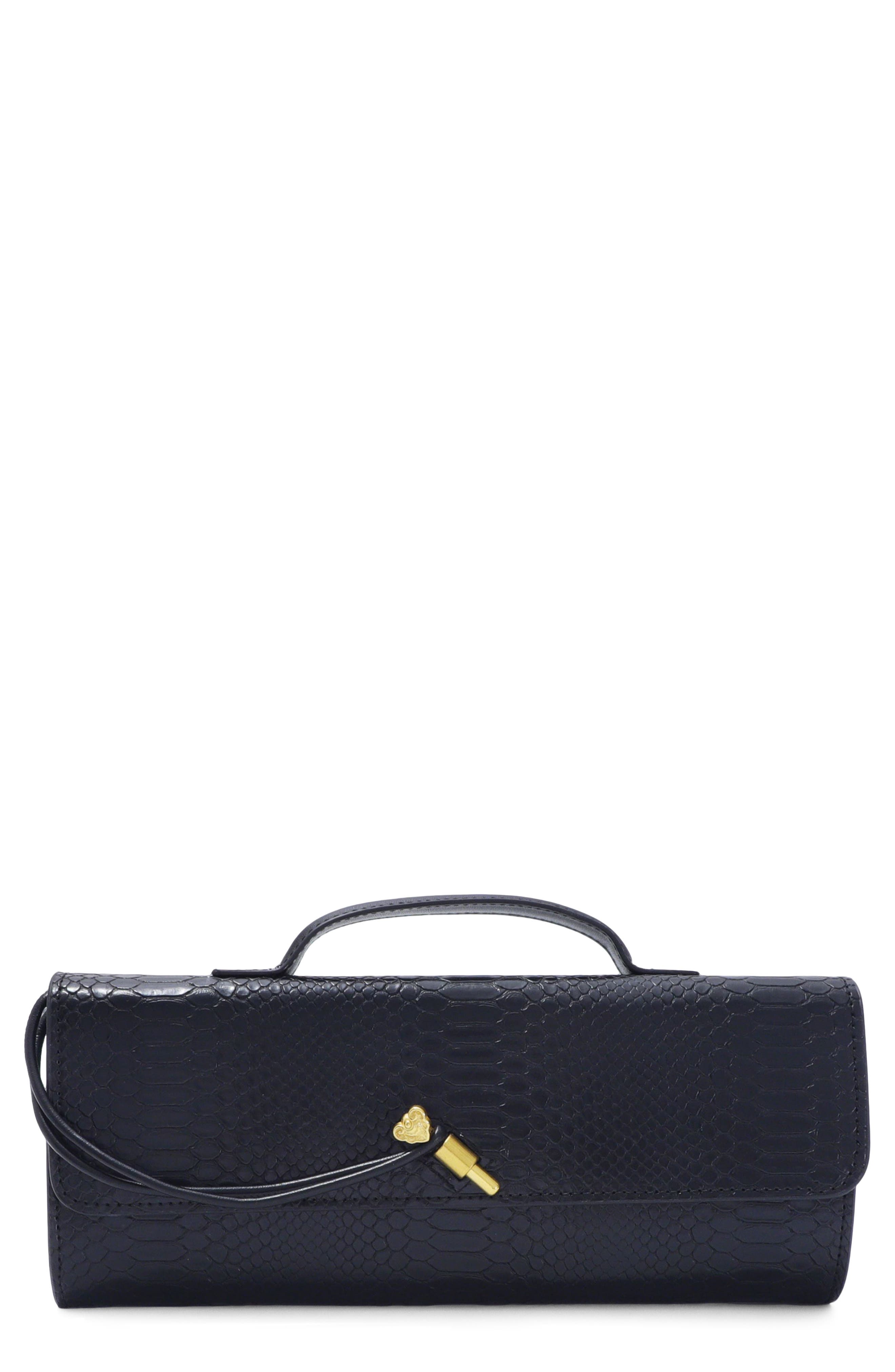 Embossed Faux Leather Envelope Bag