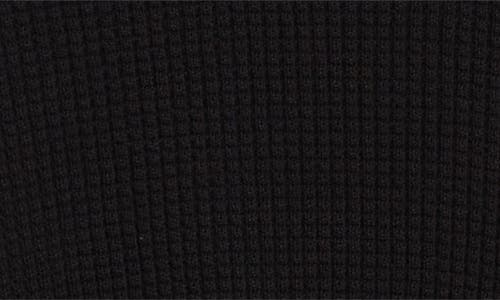 Moncler Waffle Stitch Crewneck Sweater In Black