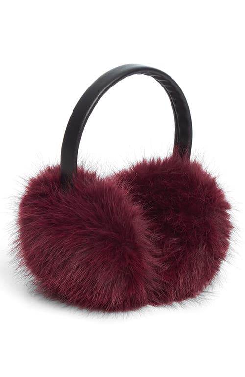 Apparis Esme Faux Fur Earmuffs In Burgundy