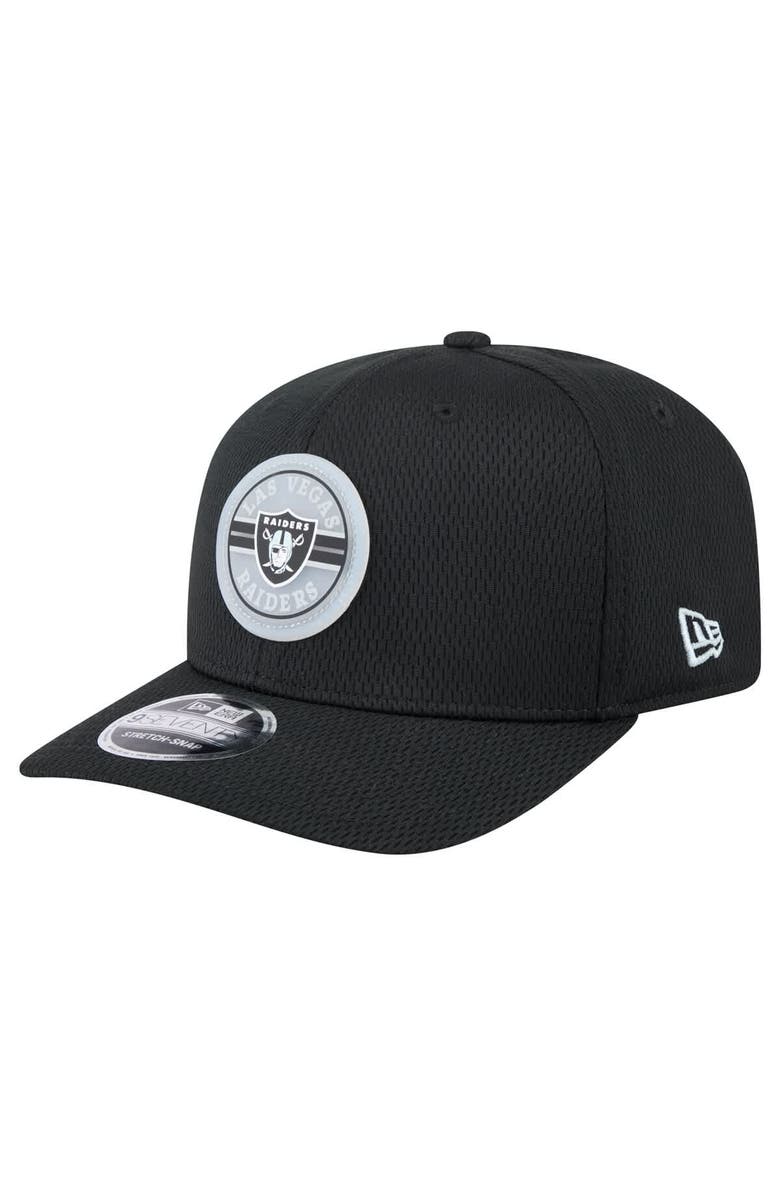 New Era Men's New Era Black Las Vegas Raiders Adventure Patched 9SEVENTY Stretch-Snap Adjustable Hat, Main, color, 