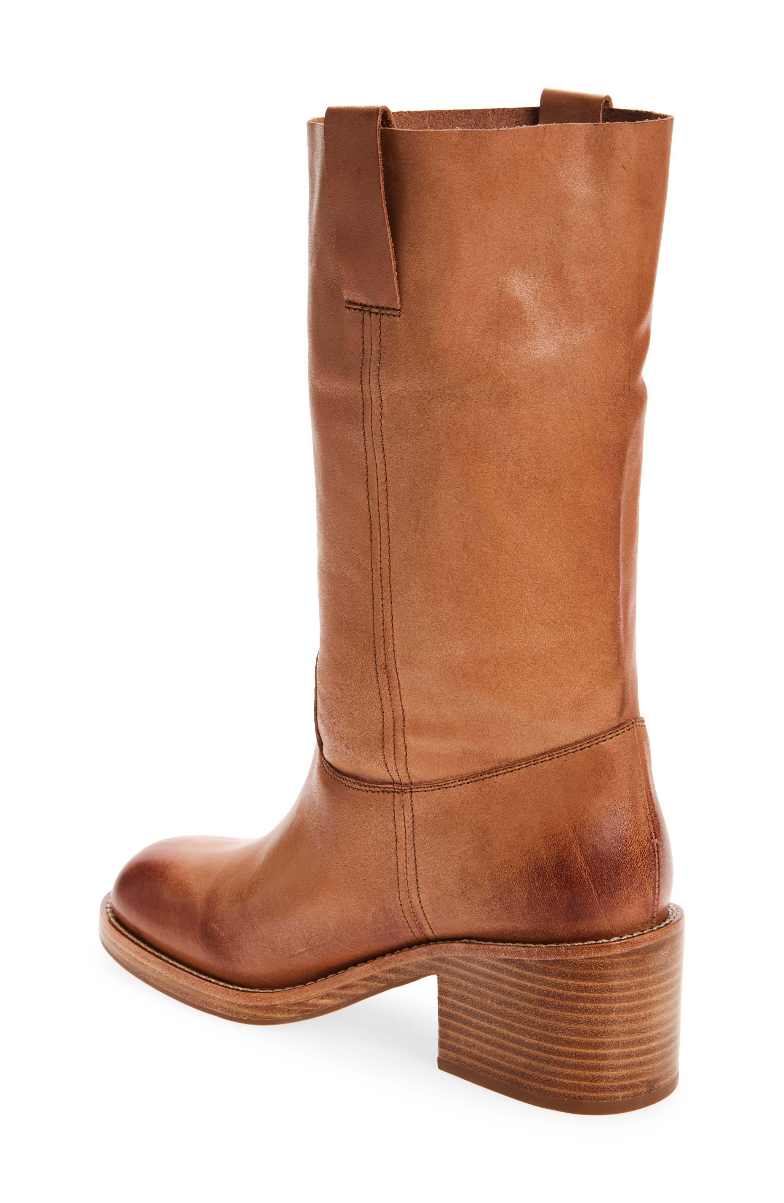 Jeffrey Campbell Camping Western Boot, Alternate, color, Natural Ruboff