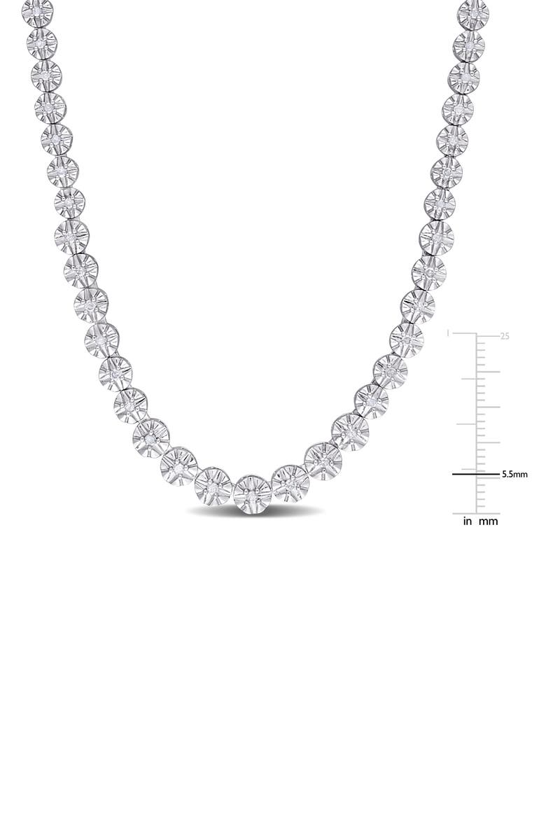 Diamond Tennis Necklace - 0.9ct., Alternate, color, WHITE