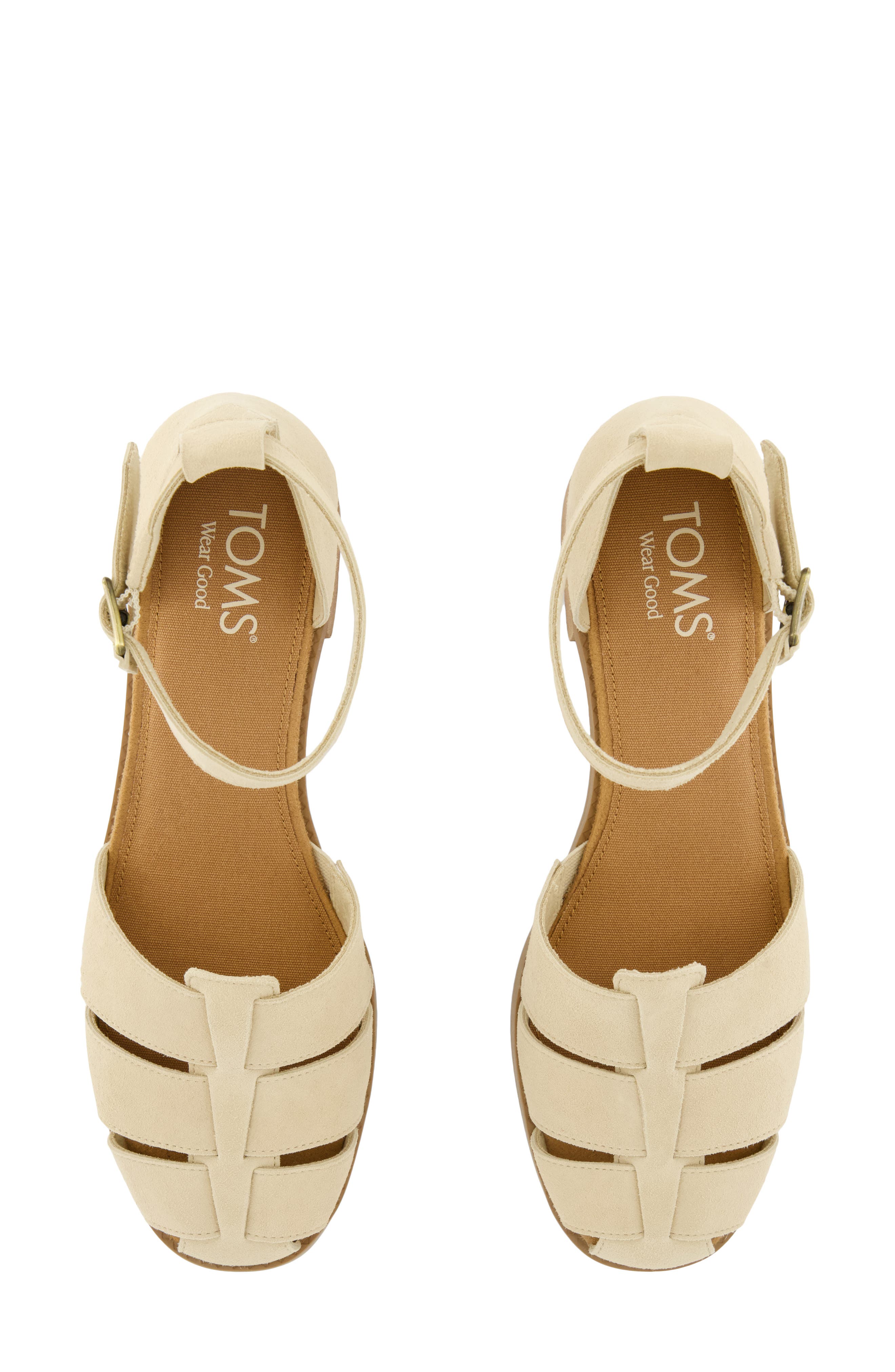 Jaclyn Ankle Strap Fisherman Sandal, Alternate, color, LIGHT BEIGE