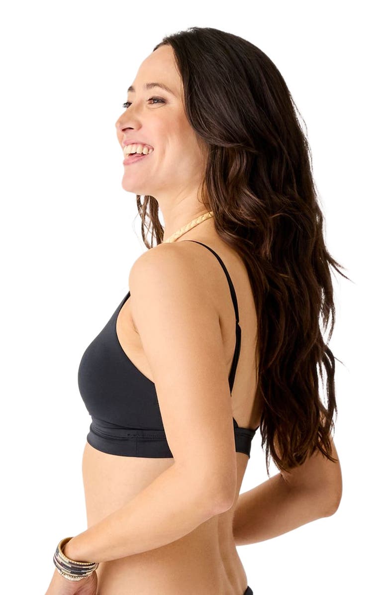 Carve Designs Elba Jade Texture Bralette Top for Water Sports, Alternate, color, Black