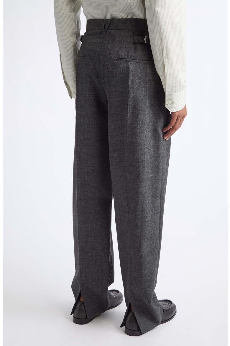 Pleated Shetland Wool Toile Trousers, Alternate, color, 1994 ARDOISE MELANGE