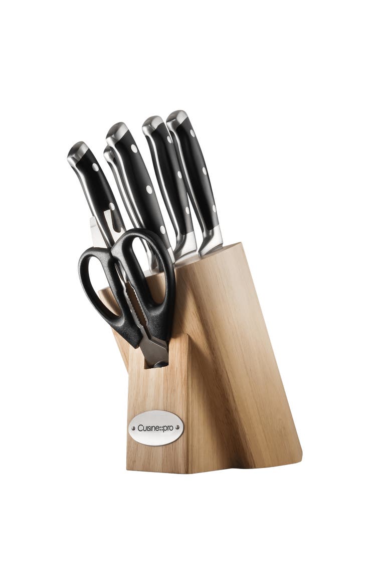 ARTISAN Licht 7-Piece Knife Block, Main, color, Black