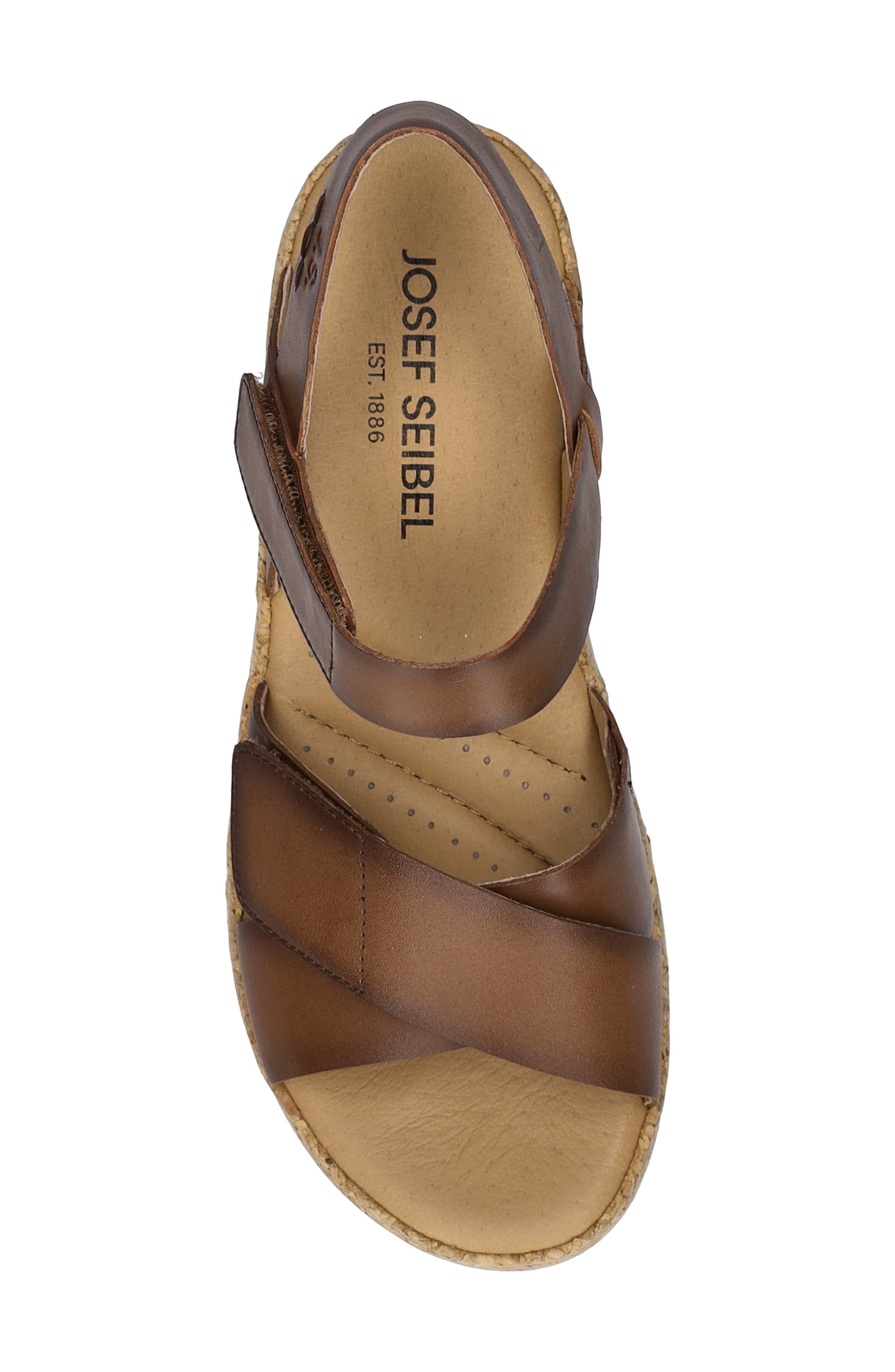 Evita 03 Slingback Platform Wedge Sandal, Alternate, color, COGNAC LEATHER