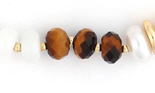 Panacea Mixed Stone Beaded Necklace In Neutral