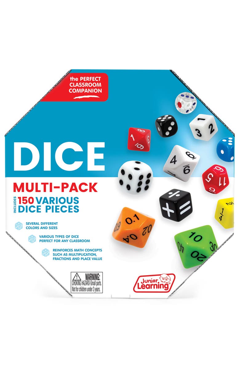 Junior Learning Dice Multipack 150 Pieces, Alternate, color, Multicolored