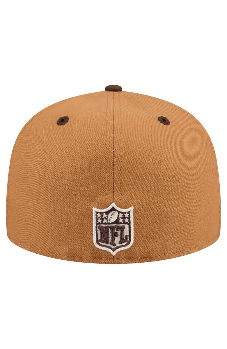 New Era Men's New Era Light Brown/Dark Brown Minnesota Vikings Two-Tone Walnut 59FIFTY Fitted Hat, Alternate, color, Light Brown