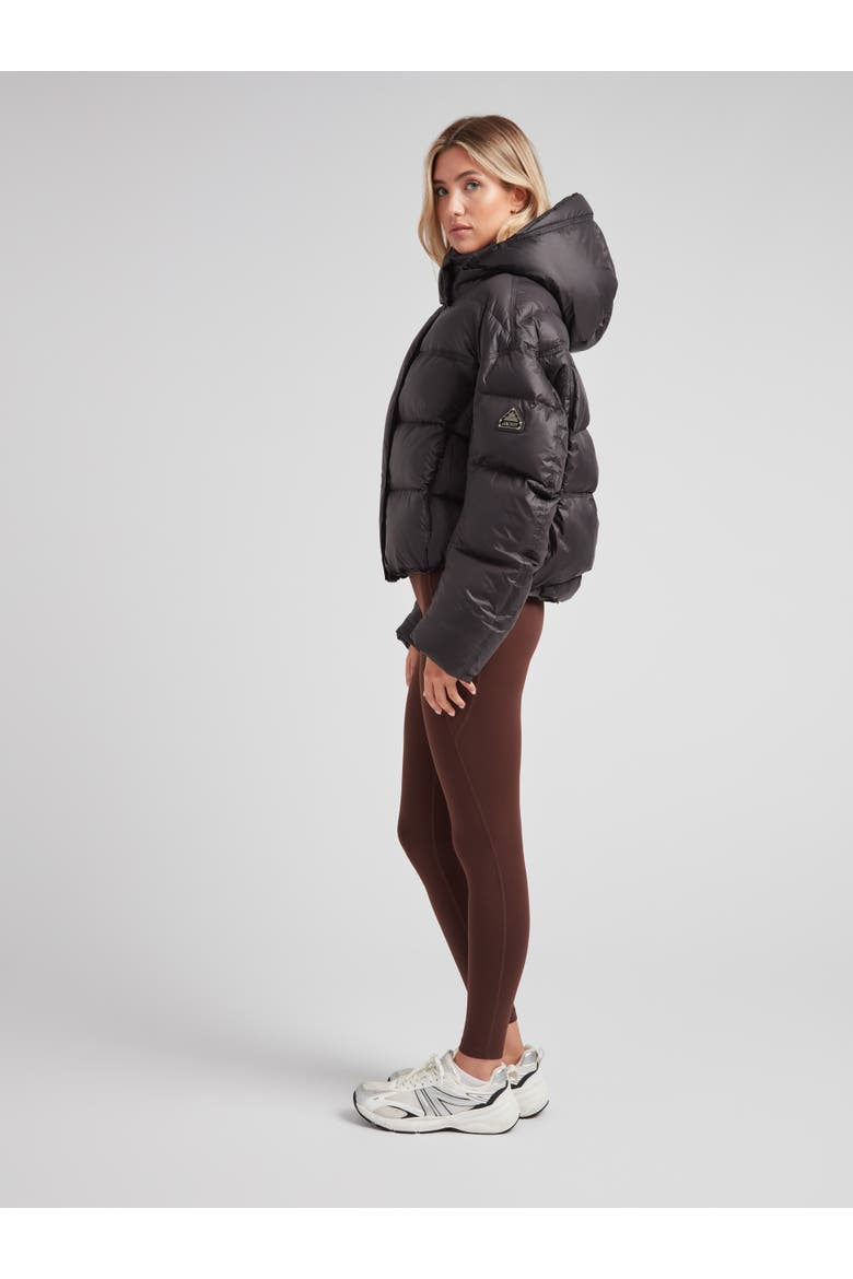 Cloud Boss Hooded Puffer Jacket, Alternate, color, BLACK
