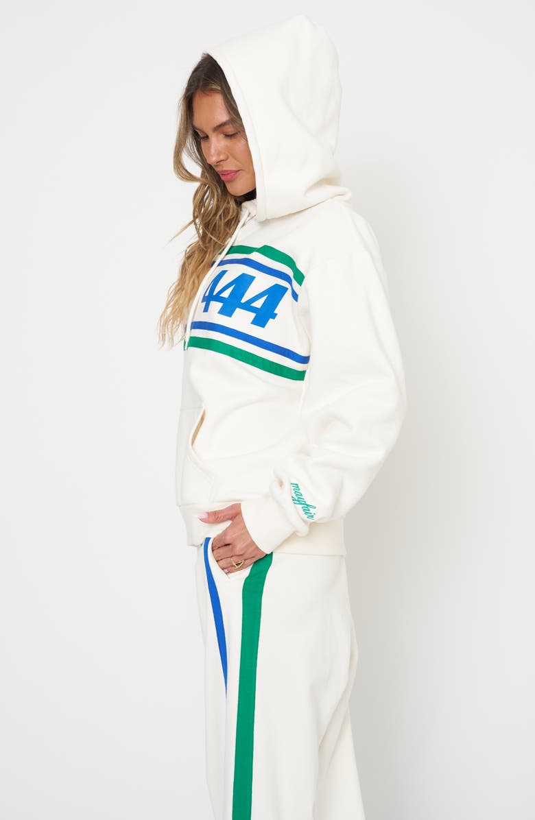 THE MAYFAIR GROUP Angel Airlines Graphic Oversize Hoodie, Alternate, color, White