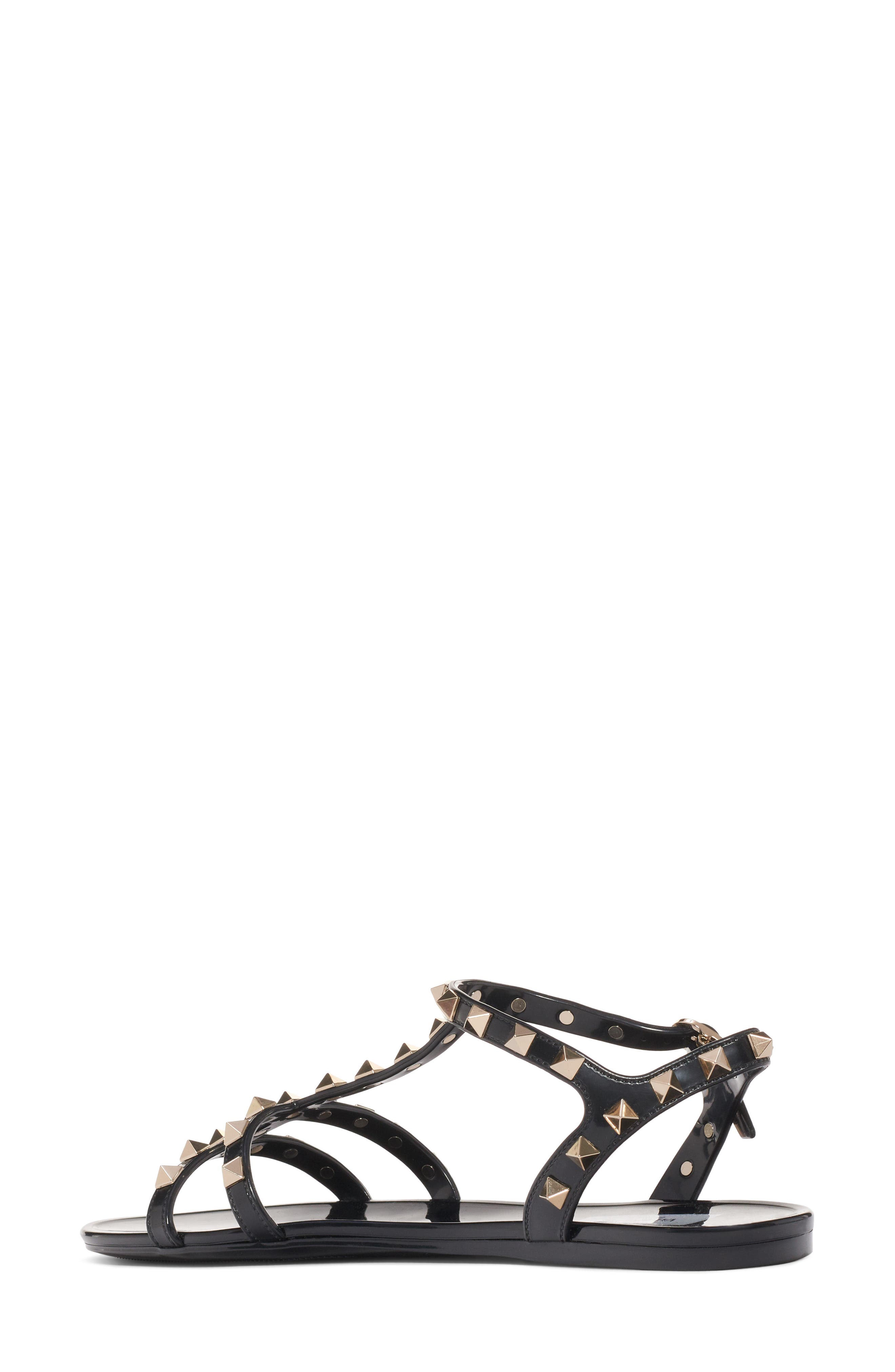 Rockstud Sandal, Alternate, color, NERO