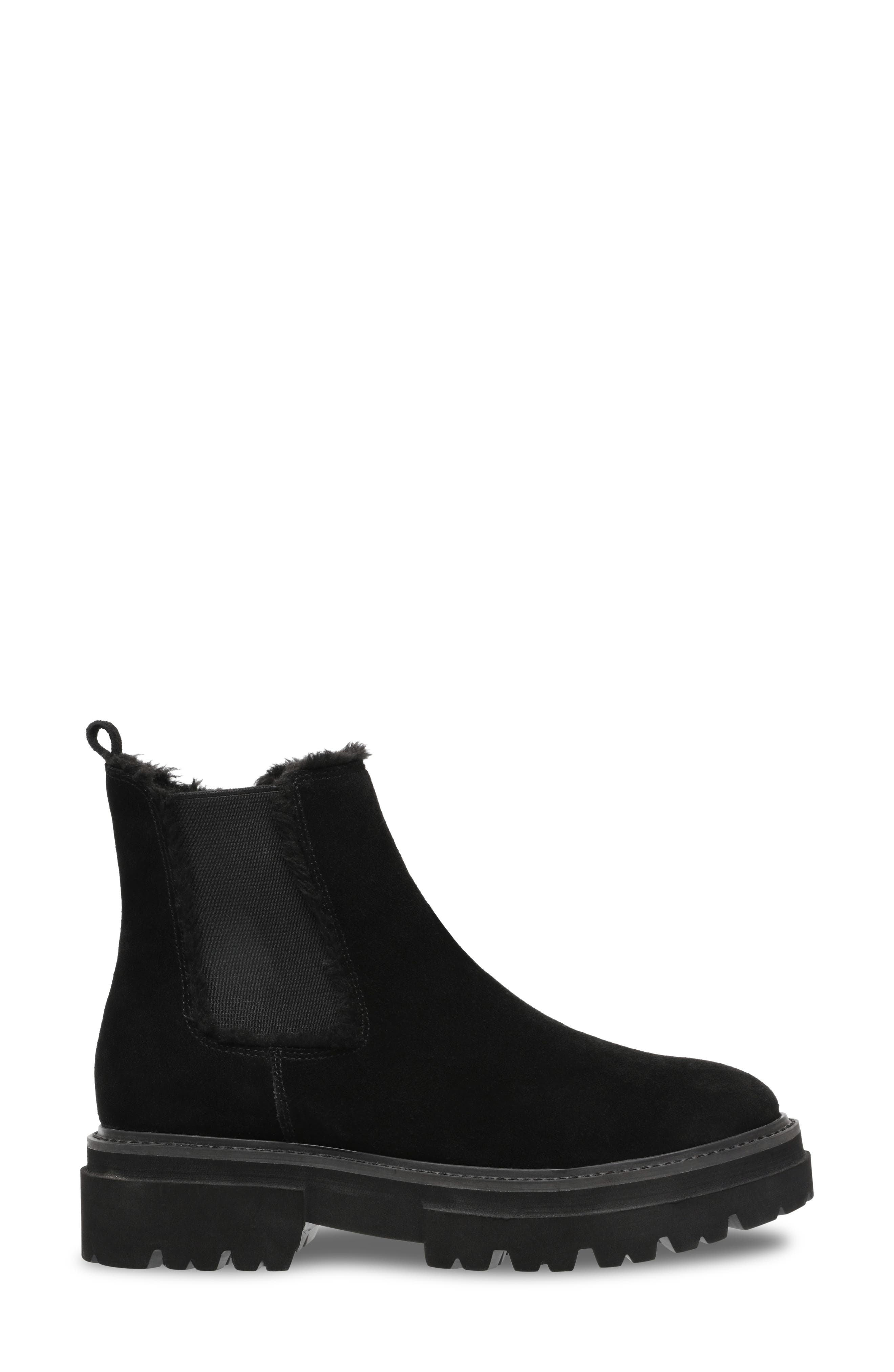 Steven New York Arina Faux Fur Lined Chelsea Boot, Alternate, color, 