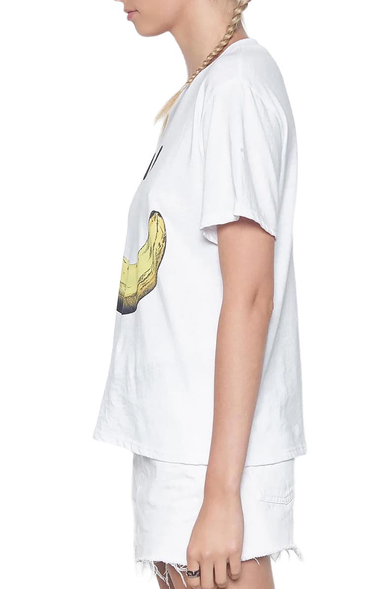 Lauren Moshi Croft Happy Banana Top, Alternate, color, White