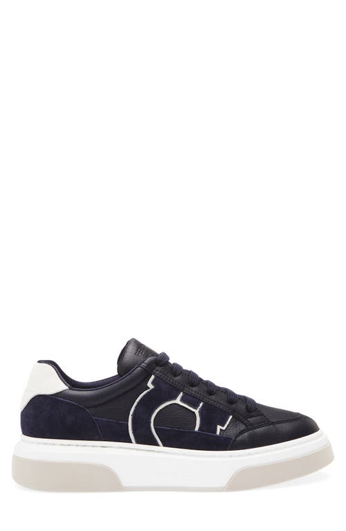 Ferragamo Cassina Gan 2 Low Top Sneakers In Blue