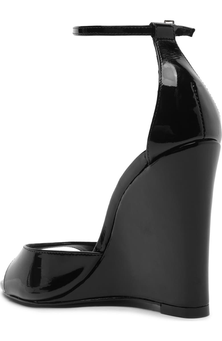 Schutz Scarlett Wedge Ankle Strap Sandal, Alternate, color, Black