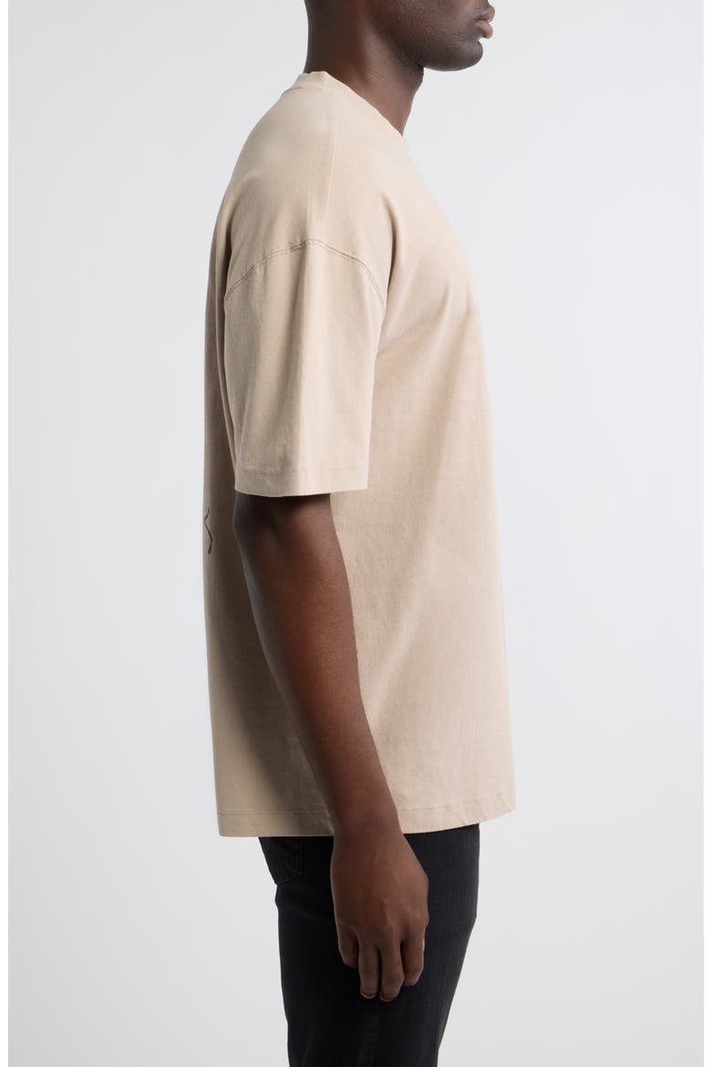 Oversize Serrate Graphic T-Shirt, Alternate, color, DUSK BROWN