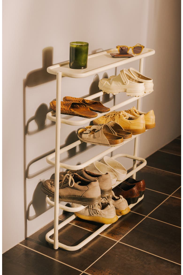 Obround Tall Shoe Rack, Alternate, color, IVORY