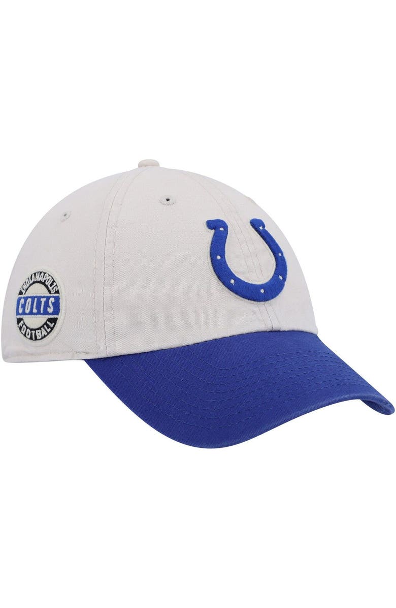 '47 Men's '47 Cream/Royal Indianapolis Colts Sidestep Clean Up Adjustable Hat, Main, color,