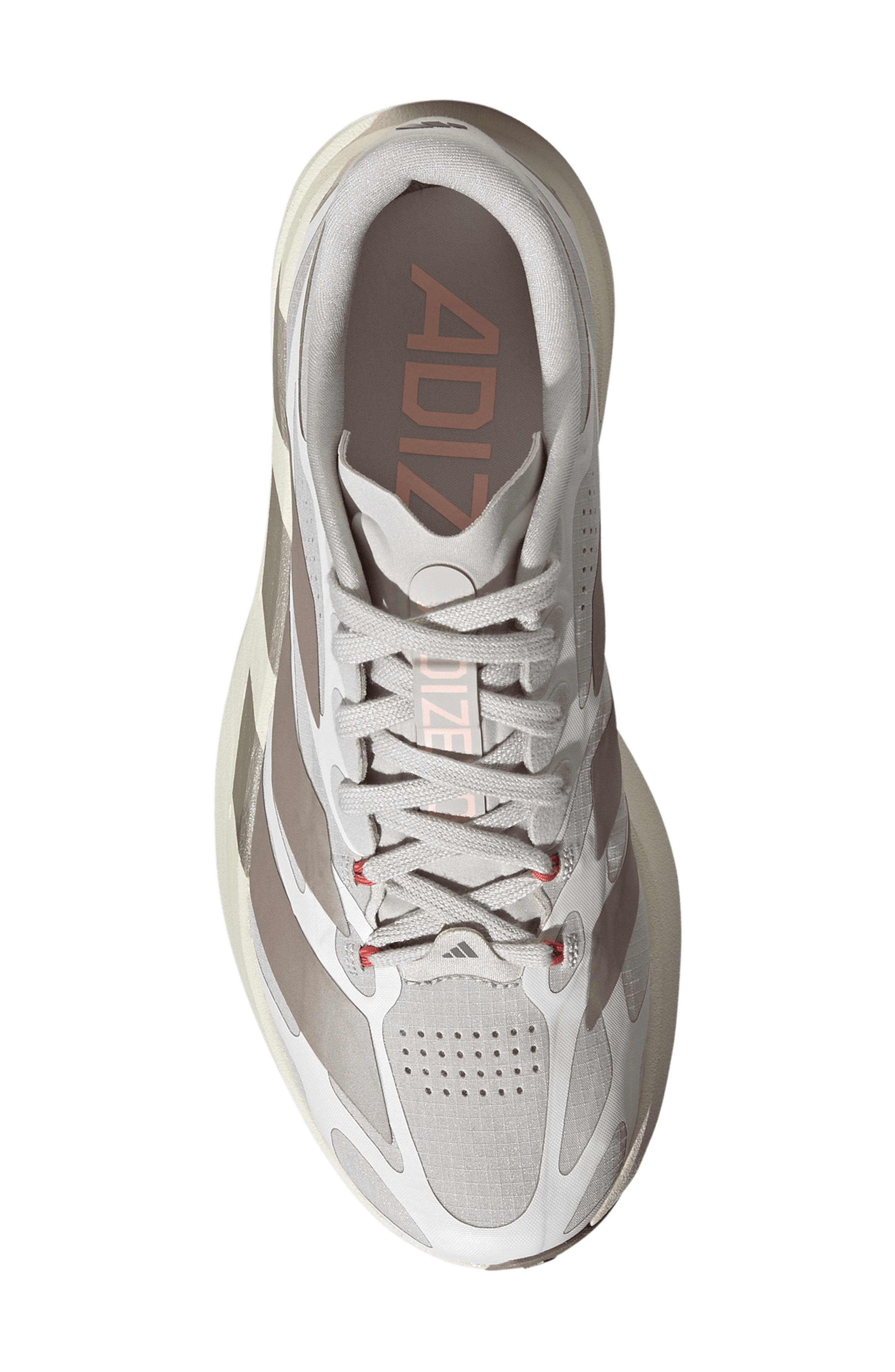 adidas Adizero Evo SL EXO Running Shoe, Alternate, color, White/ White/ Haze Coral