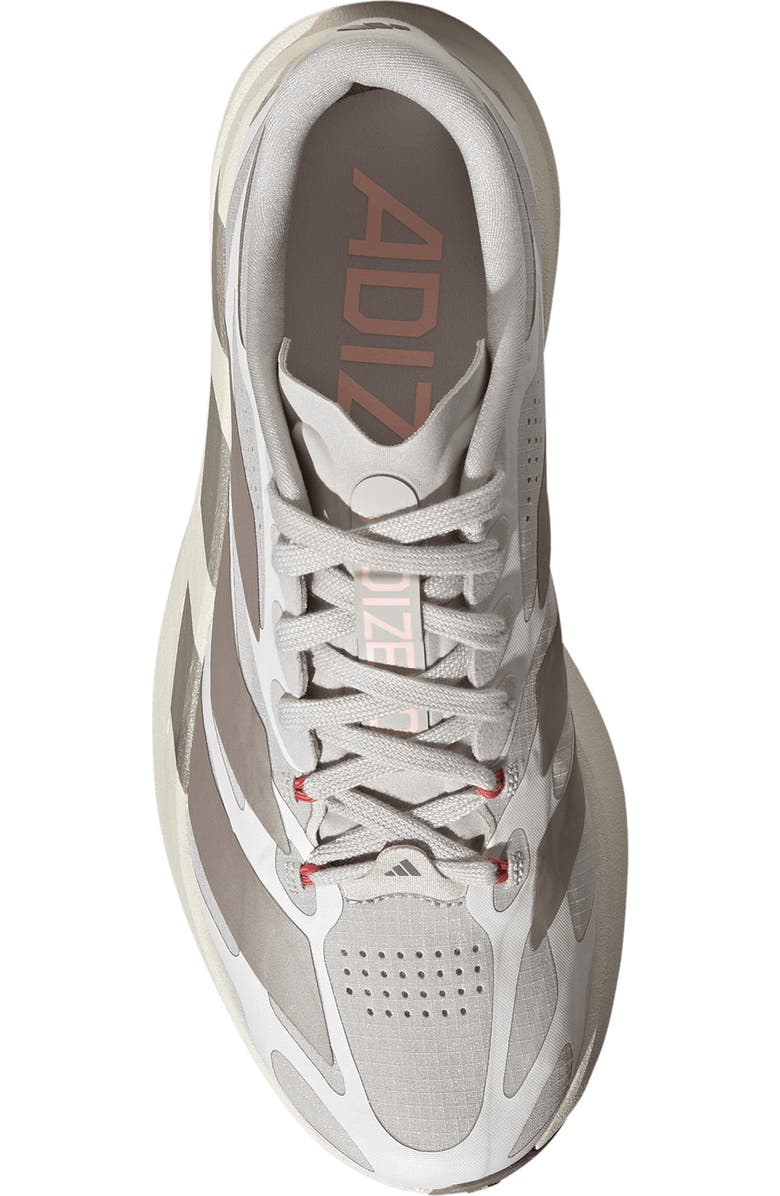 adidas Adizero Evo SL EXO Running Shoe, Alternate, color, White/ White/ Haze Coral
