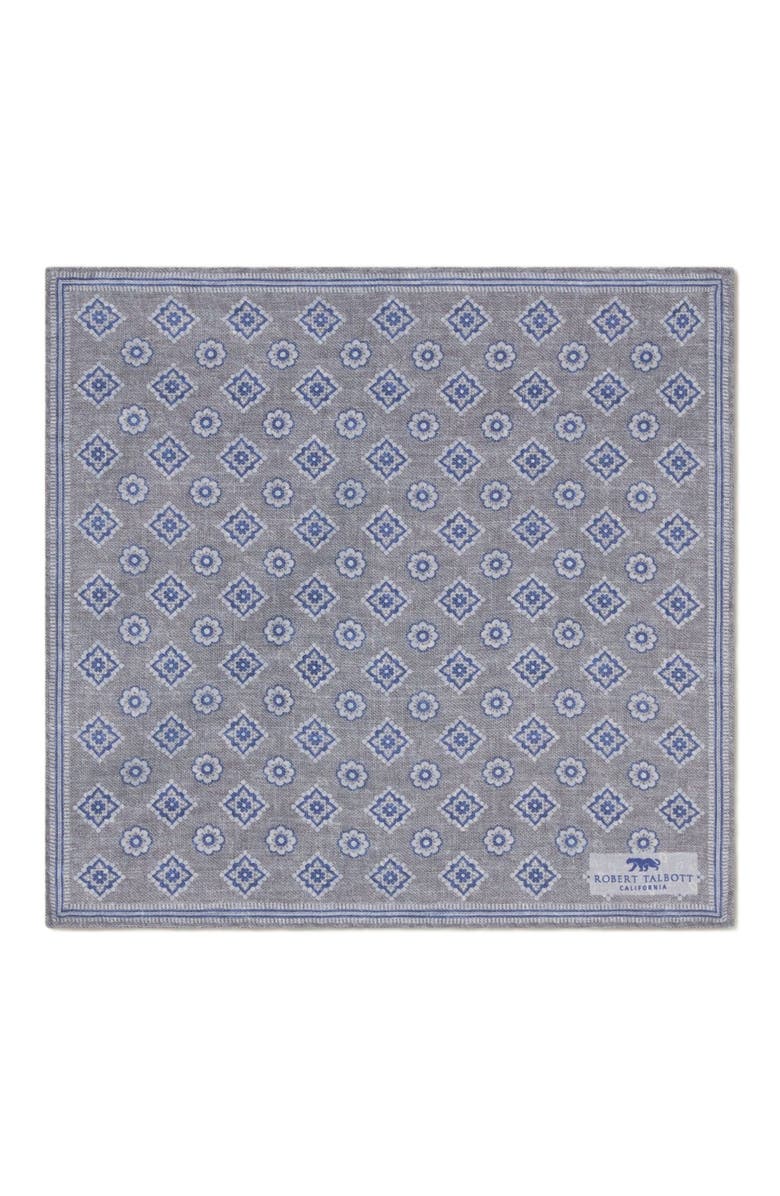Robert Talbott Collins Reversible Silk/Cotton Pocket Square, Main, color,