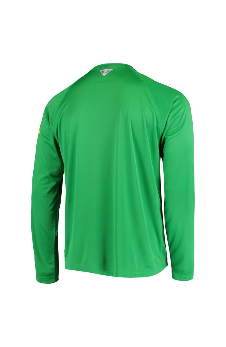 Columbia Men's Columbia Green Oregon Ducks Terminal Tackle Omni-Shade Raglan Long Sleeve T-Shirt, Alternate, color, Green