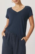 Splendid Lila Regen V-Neck Cotton T-Shirt