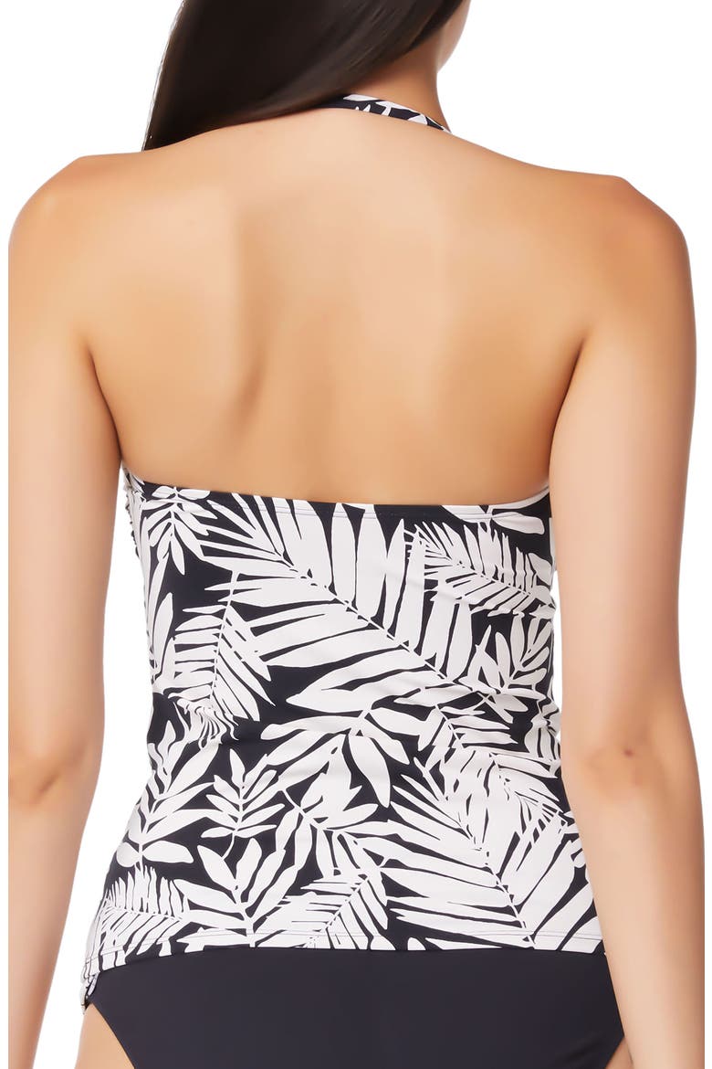 Oasis Draped Ring Bandeau Tankini Top, Alternate, color, BLACK