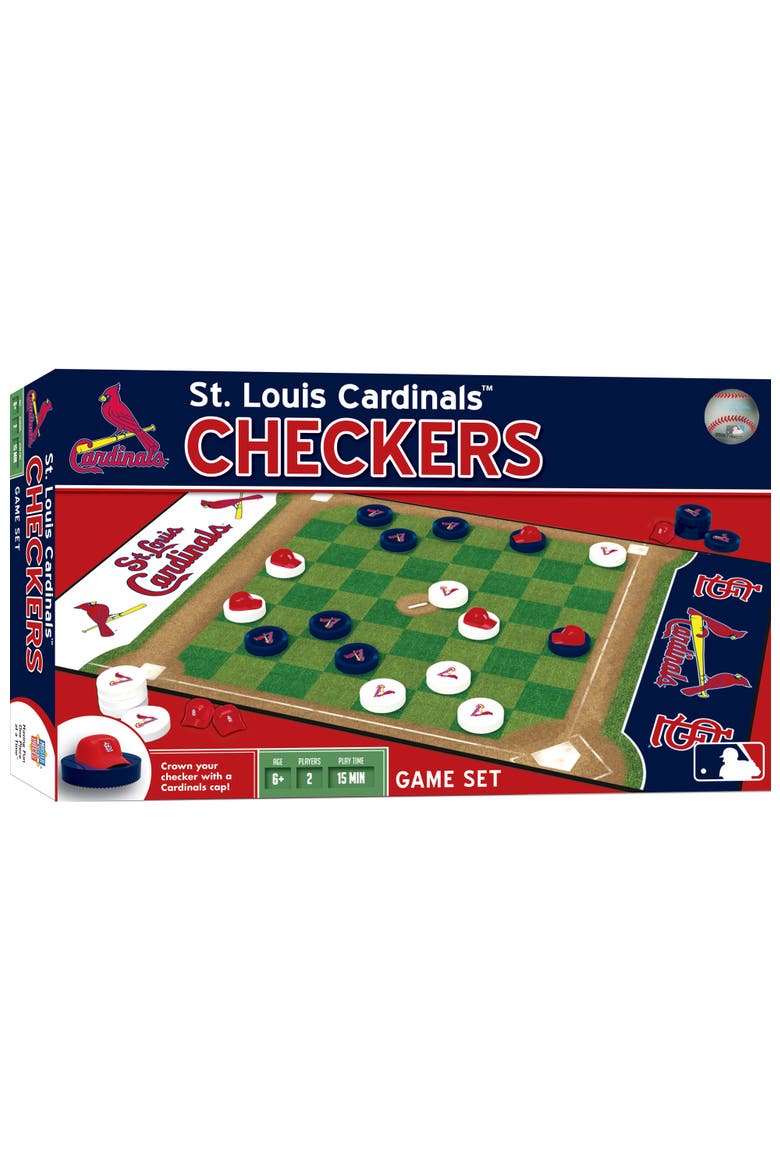 St. Louis Cardinals Checkers Board Game, Main, color, Multicolor