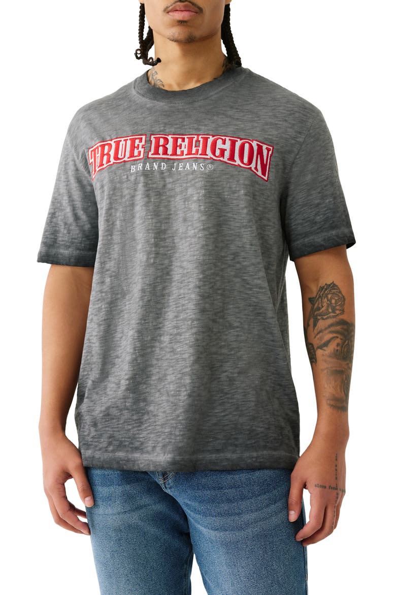 Standard Arch Logo T-Shirt, Main, color, JET BLACK