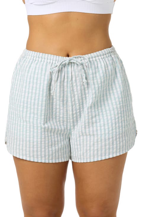 Millie Cotton Seersucker Cover-Up Shorts