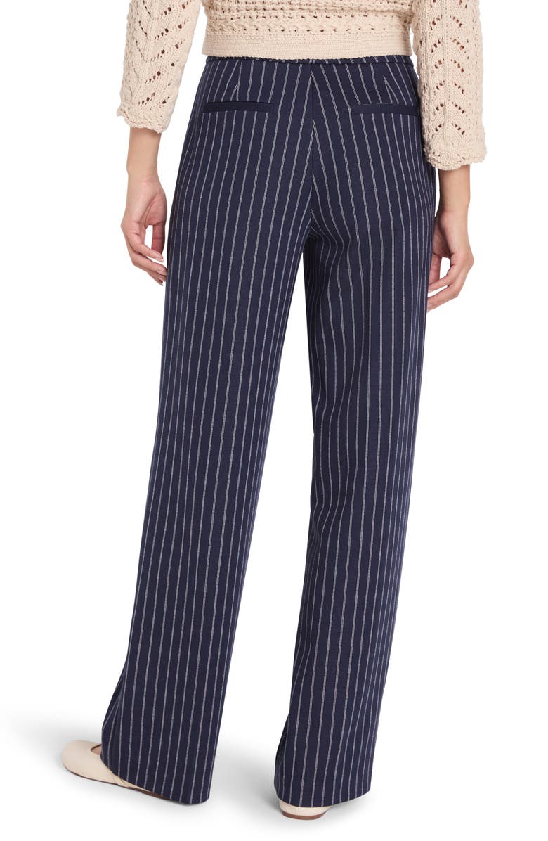 NIC+ZOE Leno Pinstripe Pants, Alternate, color, Indigo Multi