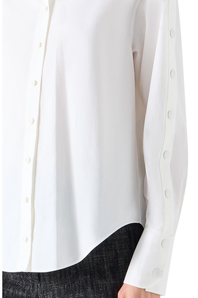 Split Sleeve Cotton Poplin Button-Up Shirt, Alternate, color, CREAM