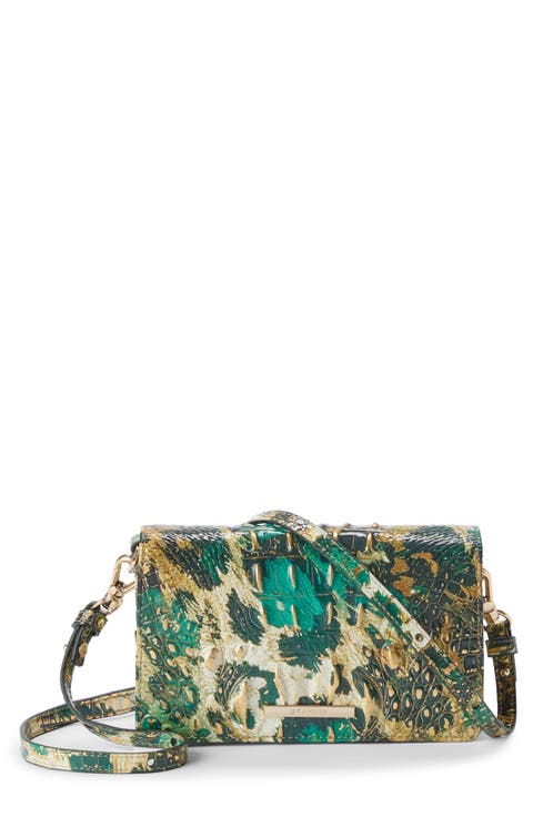 Minuette Croc Embossed Leather Crossbody Bag