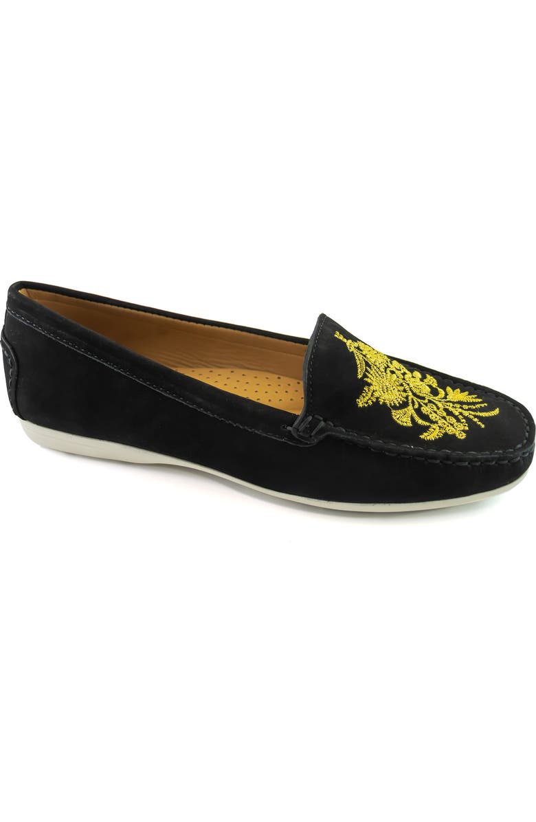 DRIVER CLUB USA Nashville Embroidered Driving Loafer, Main, color,