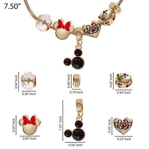 Disney Fashion Charm Bracelet, 7" In Gold