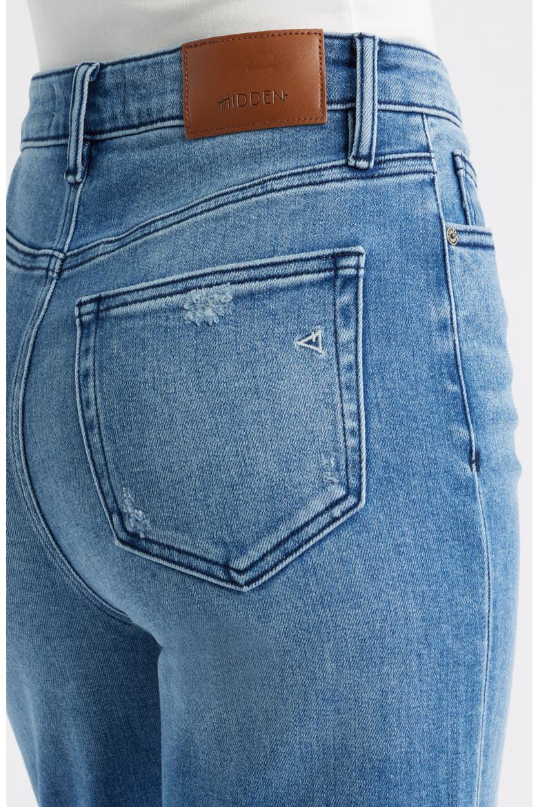 Comfort High Waist Flare Jeans, Alternate, color, DARK WASH
