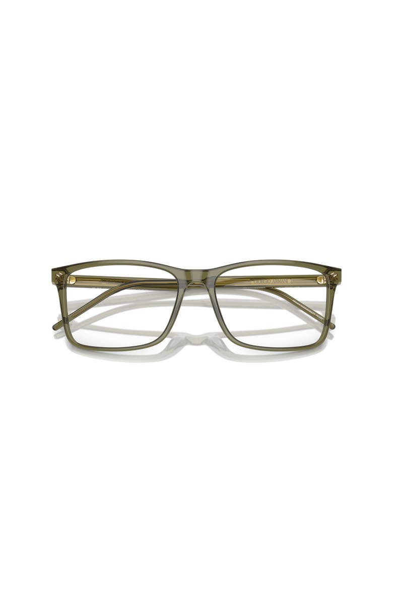 Giorgio Armani 55mm Rectangle optical glasses, Alternate, color, Green