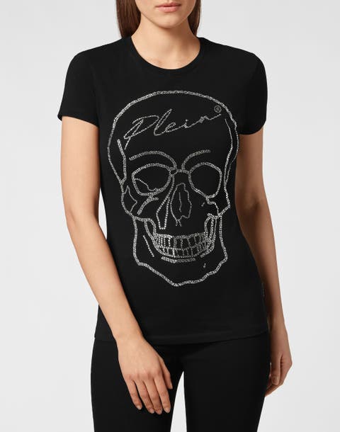 T-Shirt Sexy Pure With Crystals Women