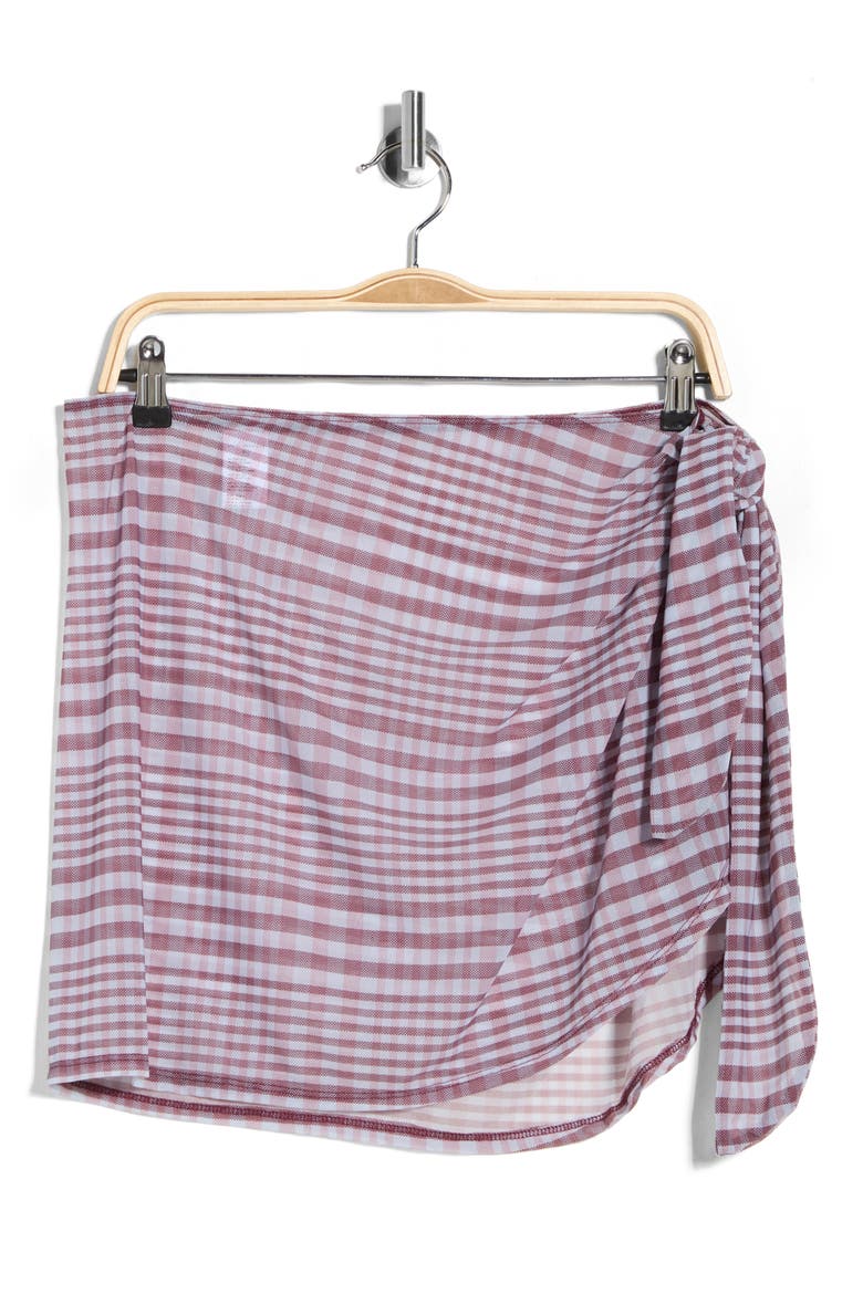 Plaid Mesh Sarong, Alternate, color, FIG PLAID
