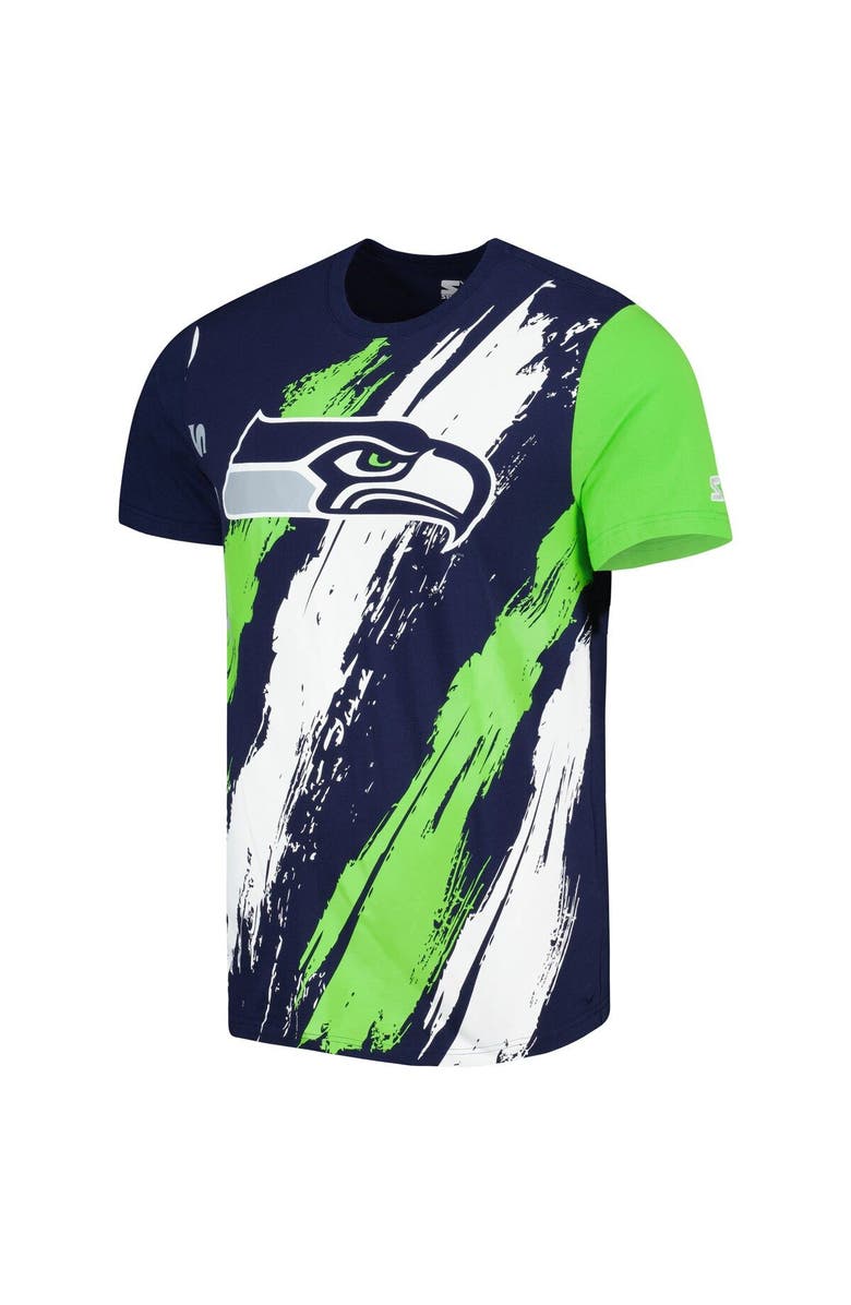 STARTER Men's Starter College Navy Seattle Seahawks Extreme Defender T-Shirt, Alternate, color, 