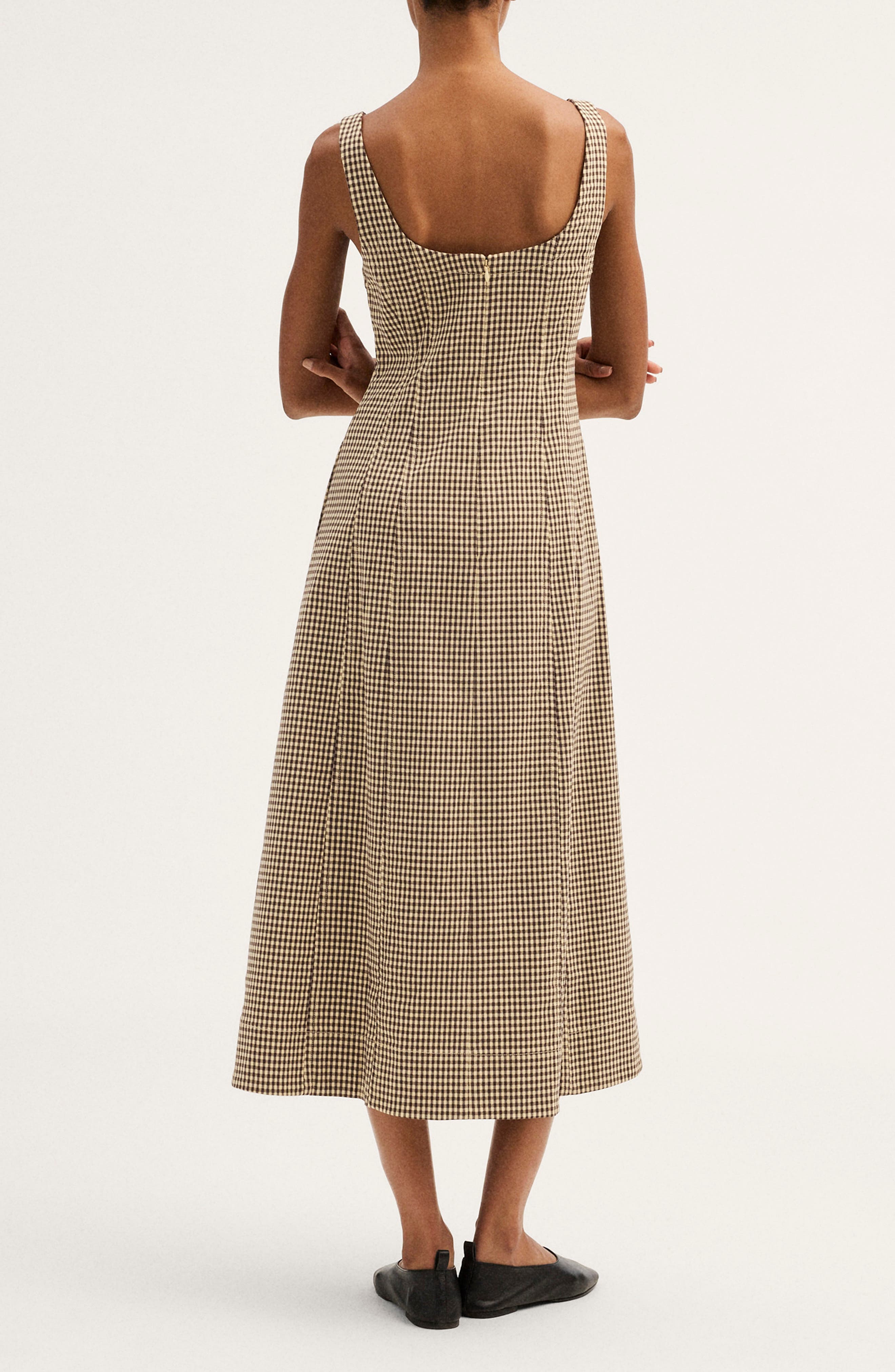 Madewell Miller Gingham Check Midi Dress (Women) | Nordstrom