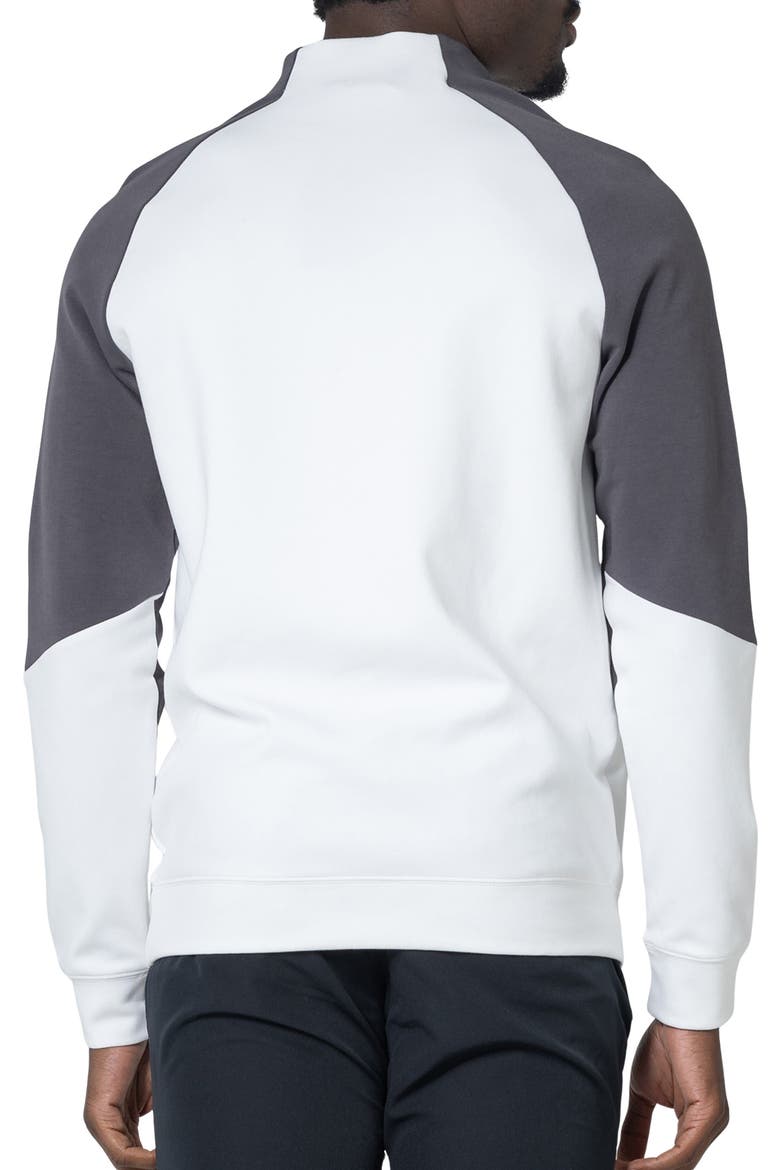 Crown Midlayer Quarter Zip Pullover, Alternate, color, WHITE/ CHARCOAL