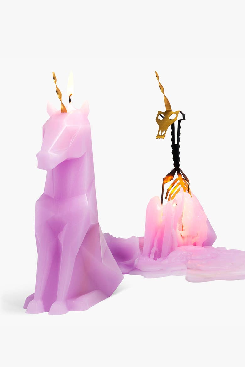 PyroPet Einar Unicorn Candle, Alternate, color, Lilac (unscented)