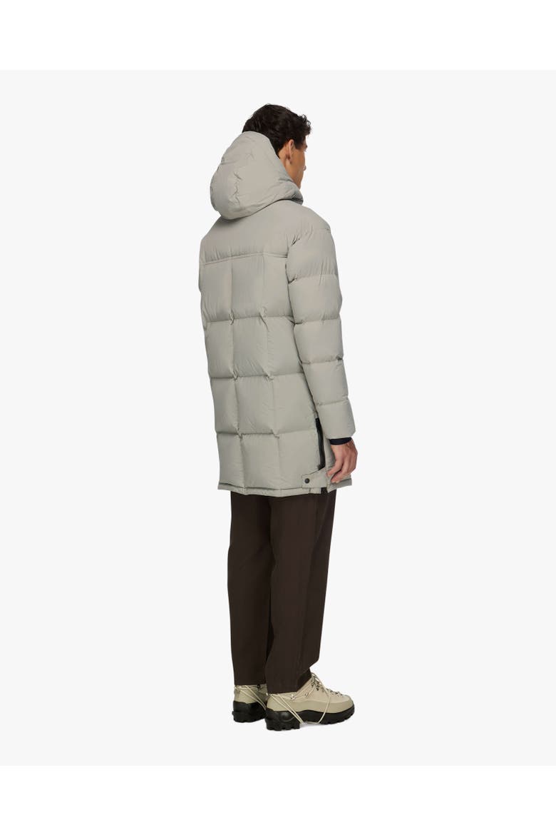COMPASS | Hooded Recycled Down Winter Jacket, Alternate, color, Ice